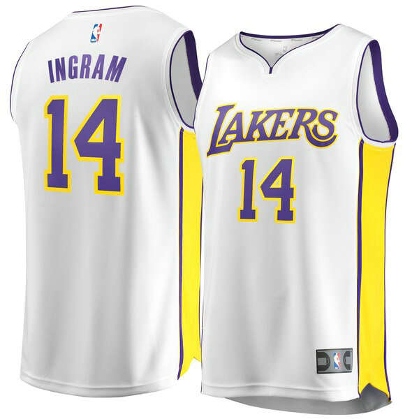 Maillot Los Angeles Lakers Homme Brandon Ingram 14 Association Edition Blanc